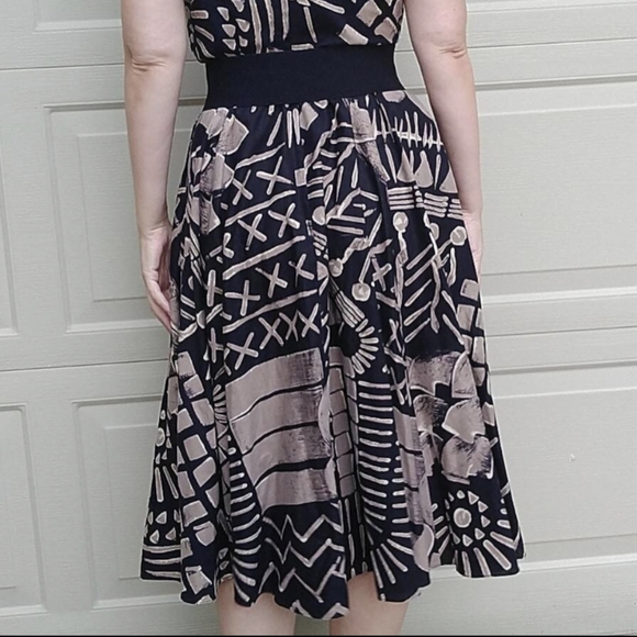 vintage SLEEVELESS DRESS WITH POCKETS 1980's M - Picture 9 of 10